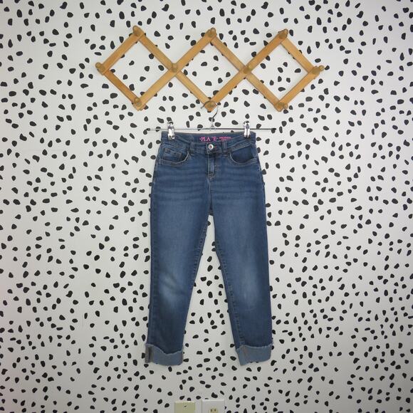 The Children’s Place Medium Wash Rolled Cuff Girls Girlfriend Jeans - Picture 1 of 8